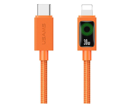 Kabel USAMS Kabel PD 30W USB-C/Lightning 1,2m pomarańczowy